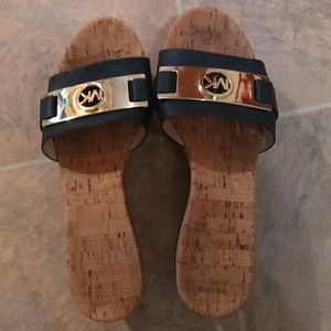 Michael Kors Warren leather platform wedge sandal!